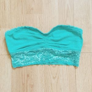 aerie Bandeau Bralette in Mint Green | Size S